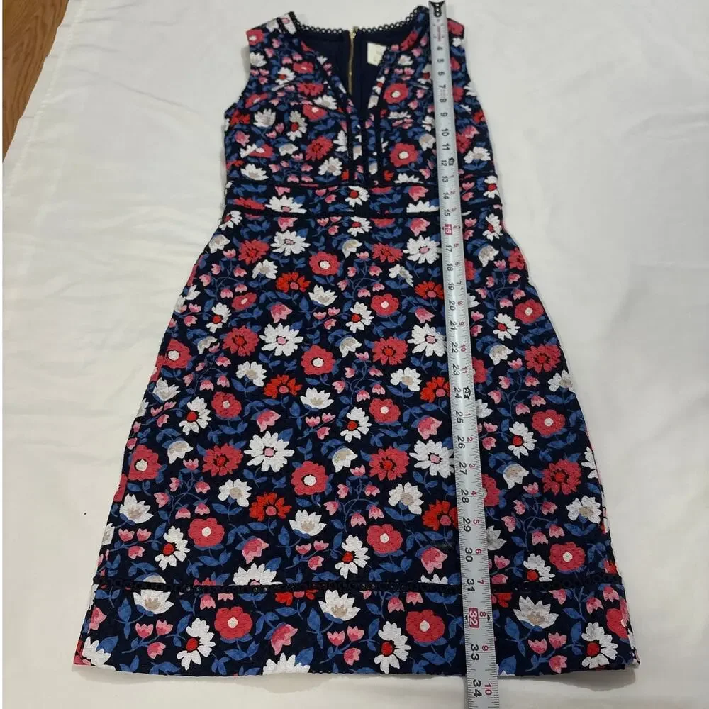 Kate Spade Womens 0 New York Shore Thing Daisy Jacquard Sheath Dress Party